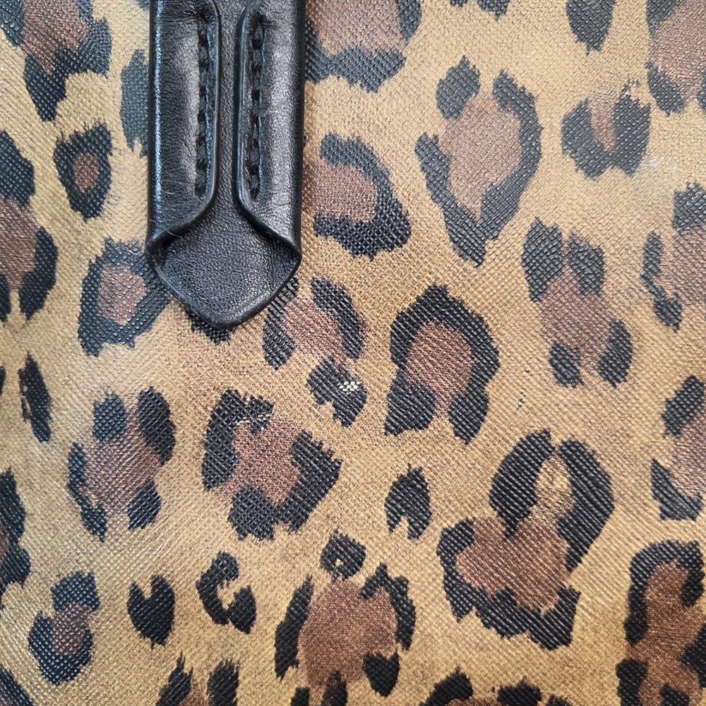 Lauren Ralph Lauren Caldwell Leopard Shopper Tote Bag Designer Handbag Purse - Picture 5 of 16